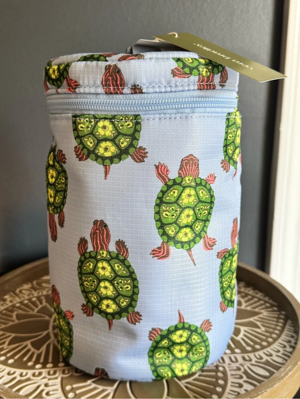 NWT Vera Bradley Upright Organizer in Ripstop , All Over Turtle Print